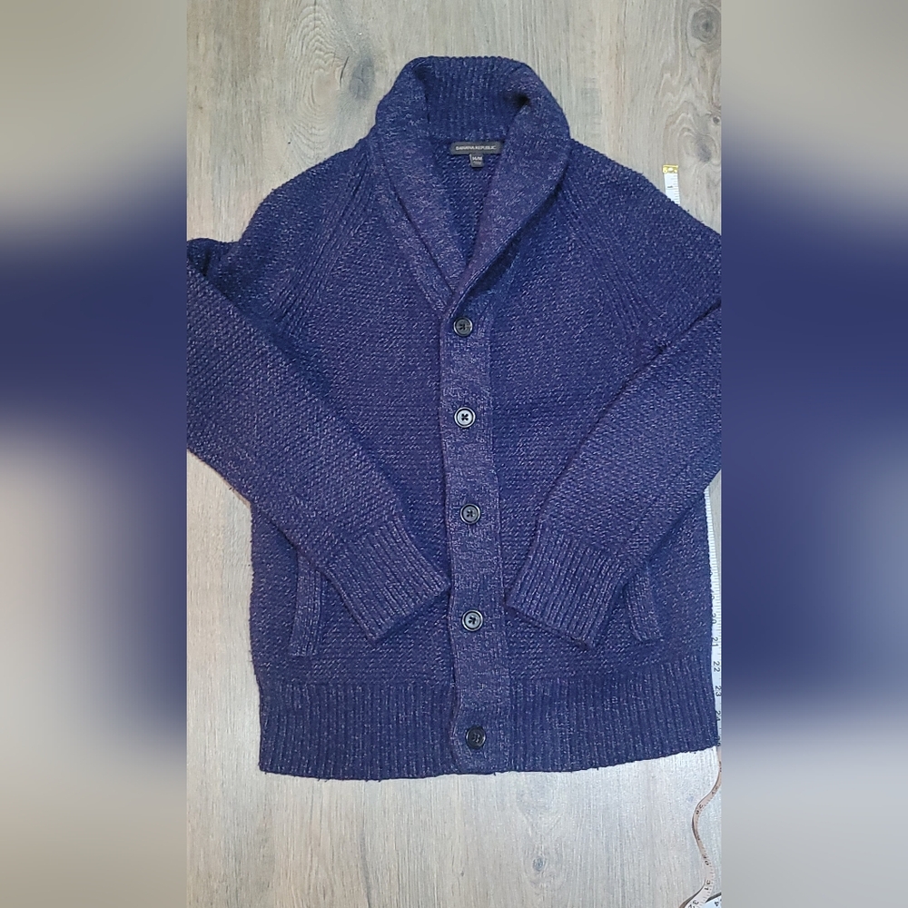 Banana Republic Men's Deep Blue Cardigan